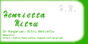 henrietta mitru business card